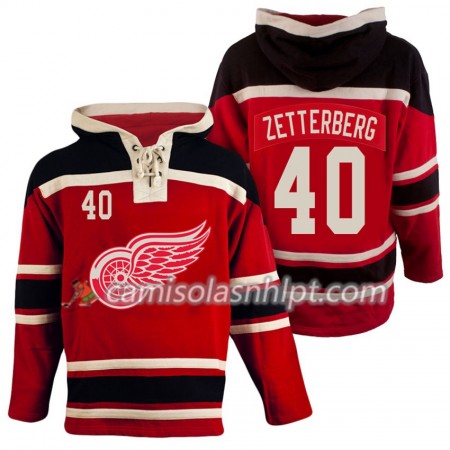 Camisola Detroit Red Wings Henrik Zetterberg 40 Vermelho Sawyer Hoodie - Homem